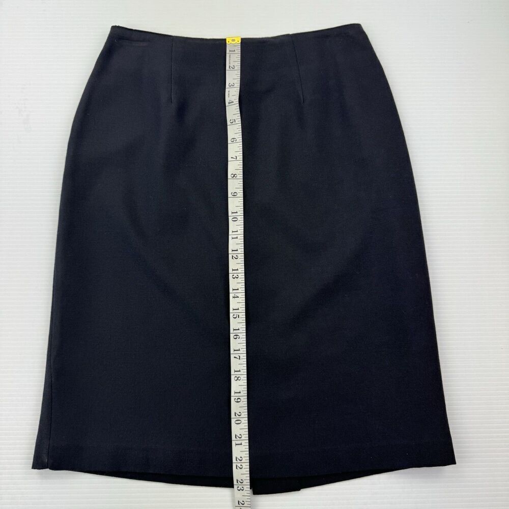 Vintage C.C. Magic Black Pencil Skirt Womens Size 10 Lined Made USA Career - Picture 6 of 9